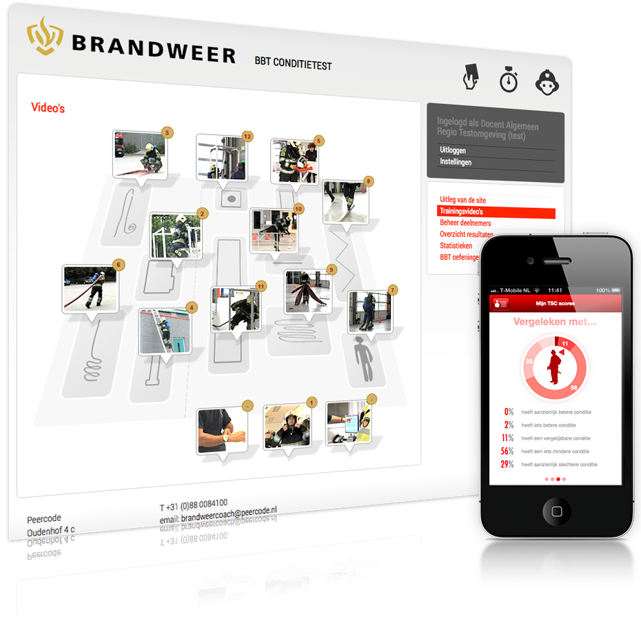 Brandweer website screenshot