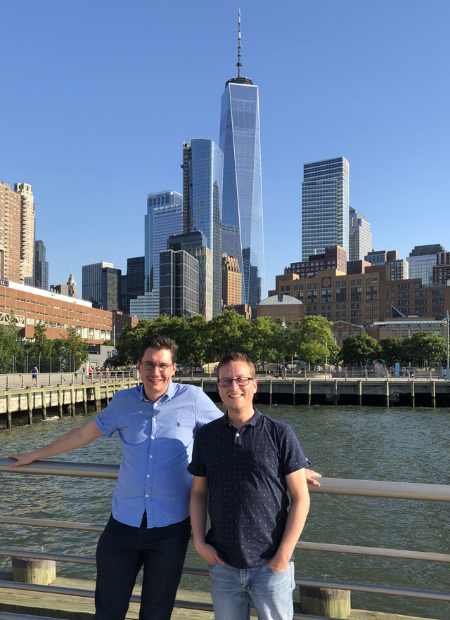 Joachim en Teun in New York