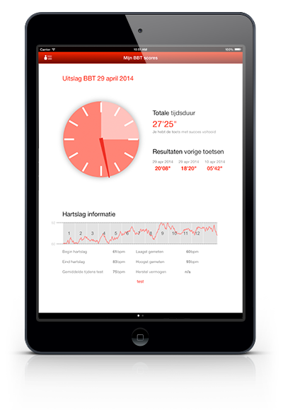 Brandweer Coach App on iPad Mini