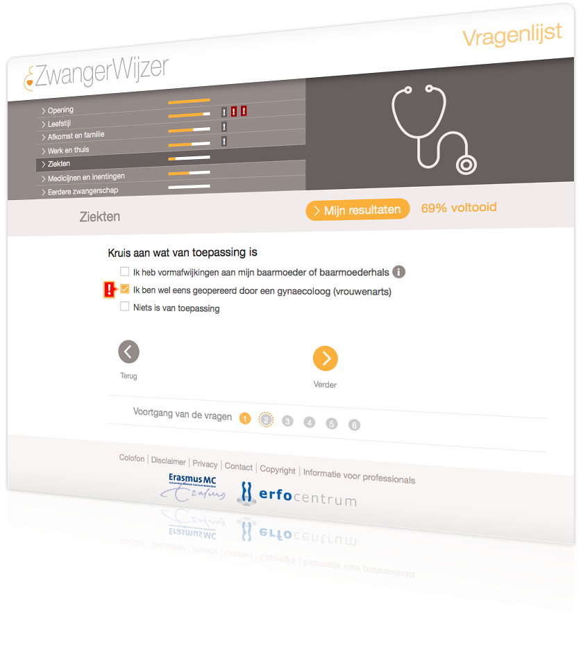 ZwangerWijzer website screenshot