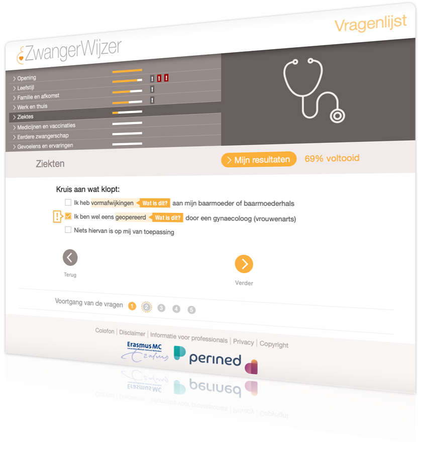 ZwangerWijzer website screenshot